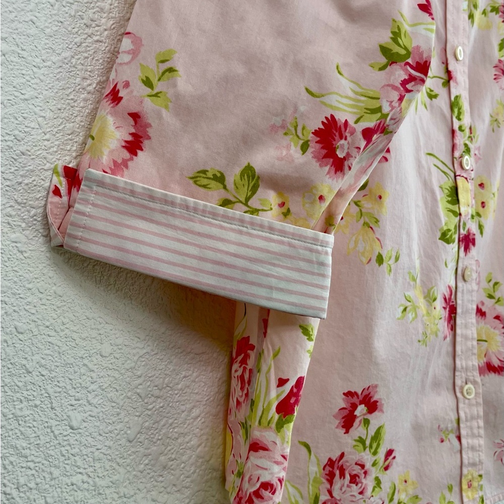 Liz Claiborne Crazy Horse Vintage Floral Button-Up Shirt - Picture 2 of 4